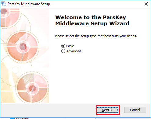 انتخاب نحوه نصب ParsKey Middleware