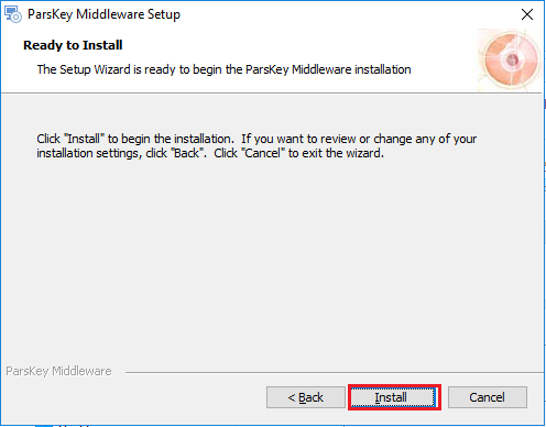 مرحله اولیه نصب ParsKey Middleware